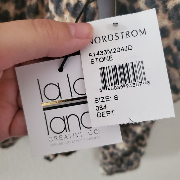 LA LA land cheetah print peplum top small - Picture 5 of 9